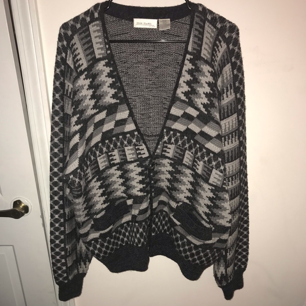 Oversized cardigan.